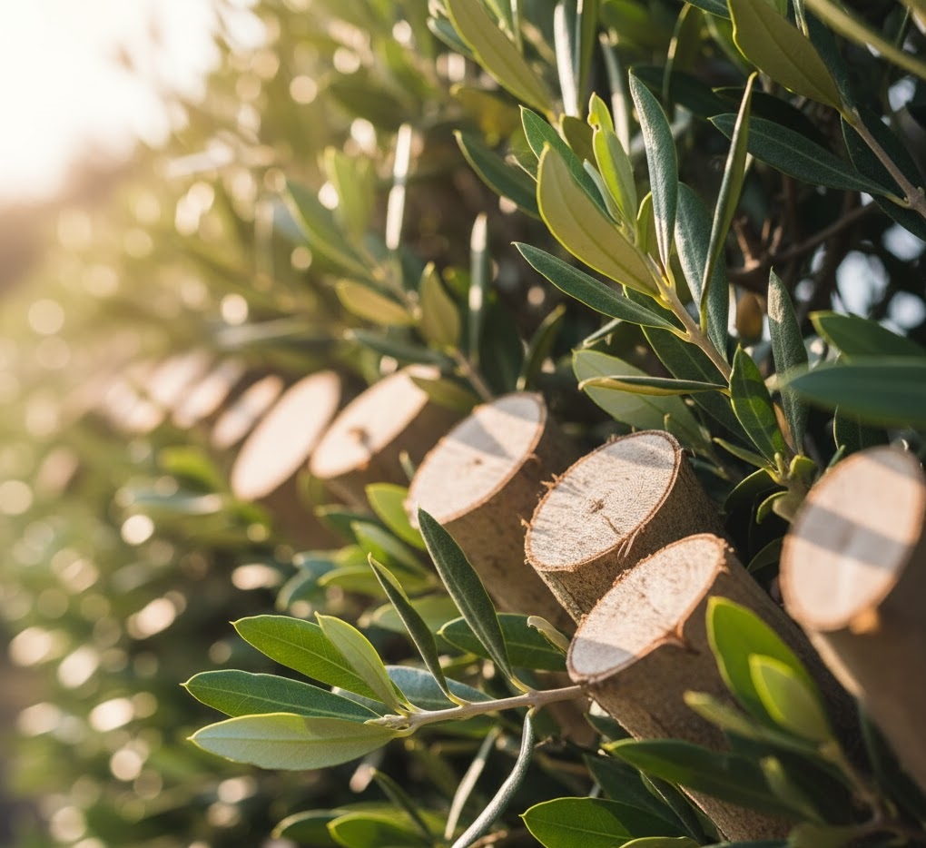 Poda olivar en seto